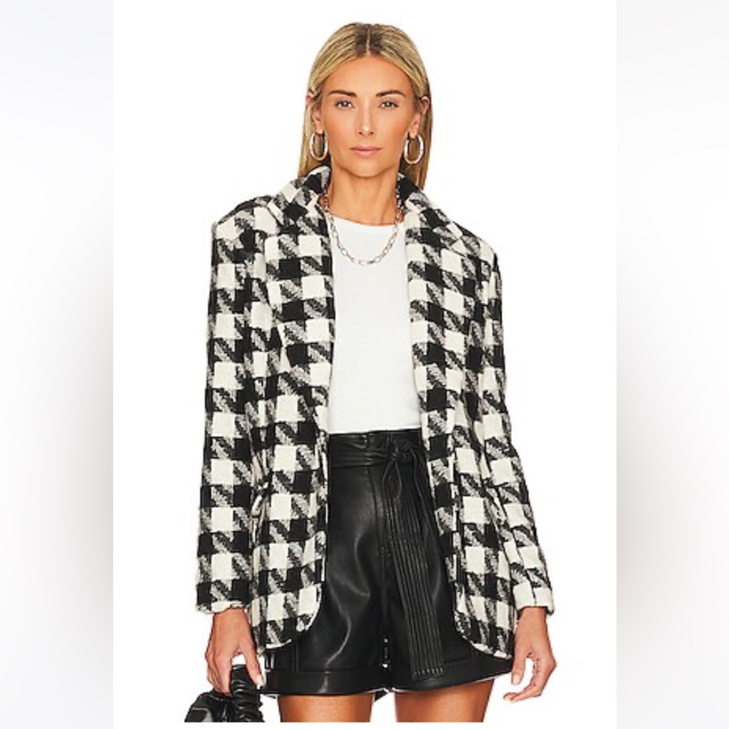 Black And White Plaid Jacket In Secret Rhythm Blanknyc